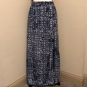 MICHAEL Michael Kors Blue White Maxi Skirt Small